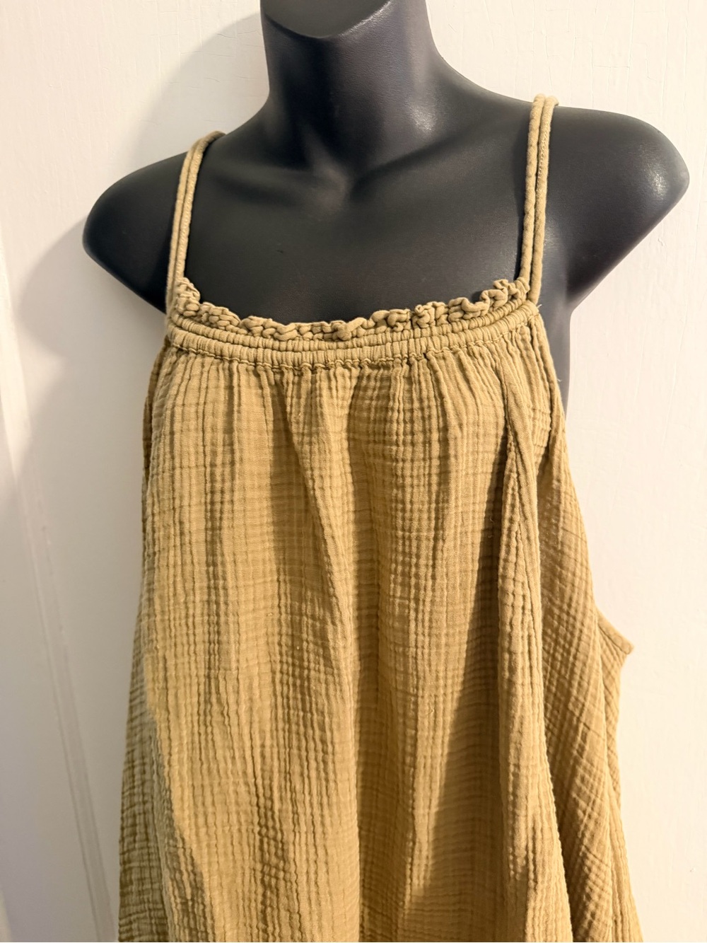 Daily practice Olive Green Asymmetrical Handkerchief Hem Sundress - Picture 4 of 10